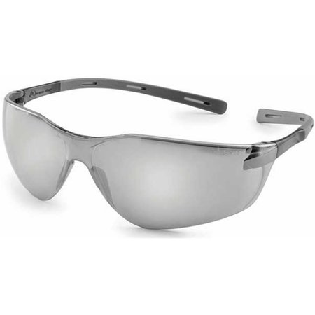 GATEWAY SAFETY Silver Mirror  Gray Temple Ellipse Safety Glasses 280320086